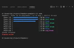 Preview image for Pomodoro CLI App project