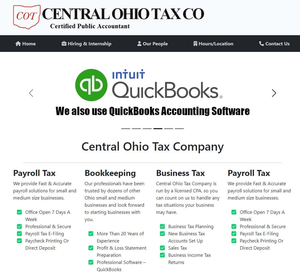 Central Ohio Tax Website Rewrite project